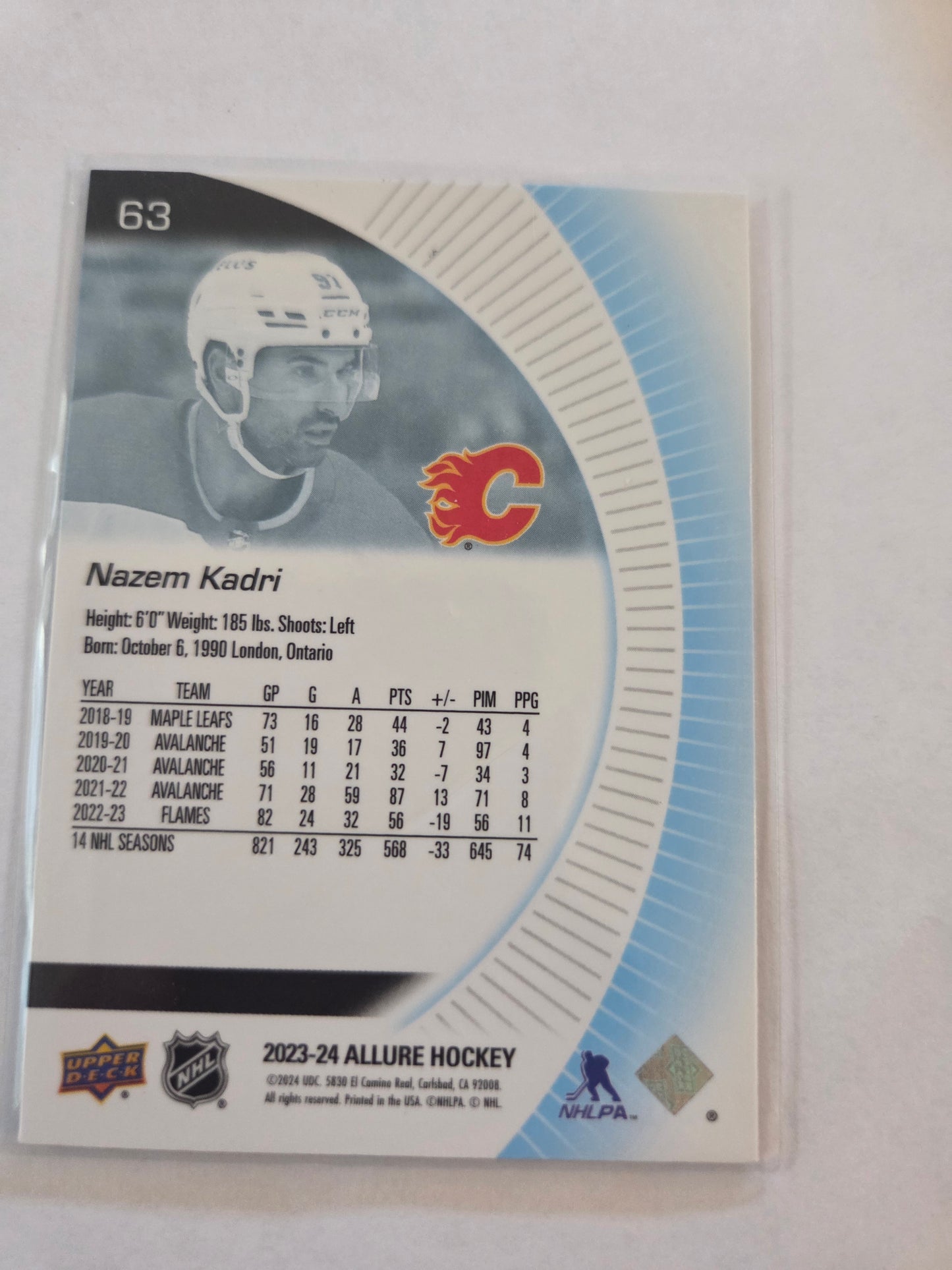Nazem Kadri Upper Deck Allure Hockey #63 [Calgary Flames]