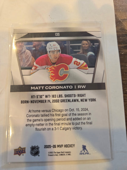 Matt Coronato Upper Deck MVP Hockey #135 [Calgary Flames]