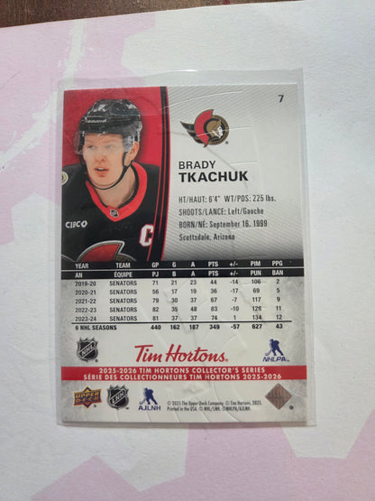 Brady Tkachuk Upper Deck Tim Hortons #7 [Ottawa Senators]