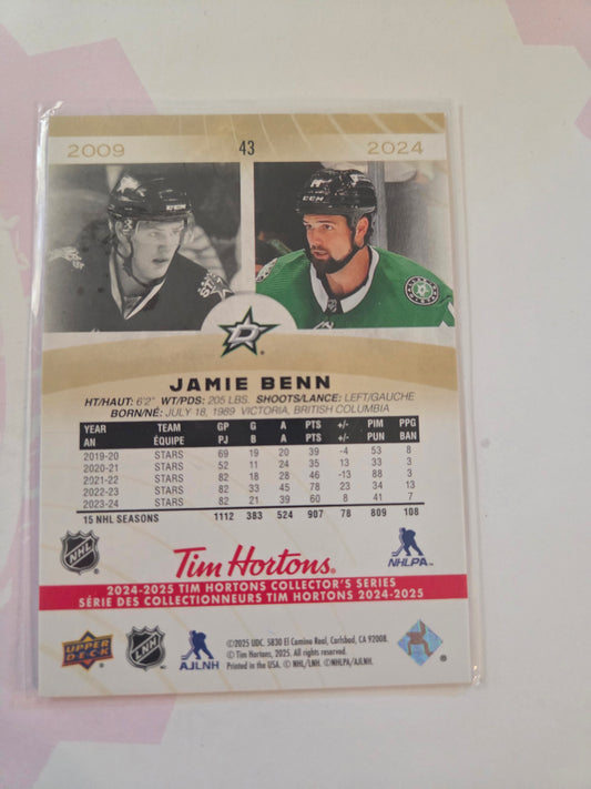 Jamie Benn Upper Deck Tim Hortons #43 [Dallas Stars]