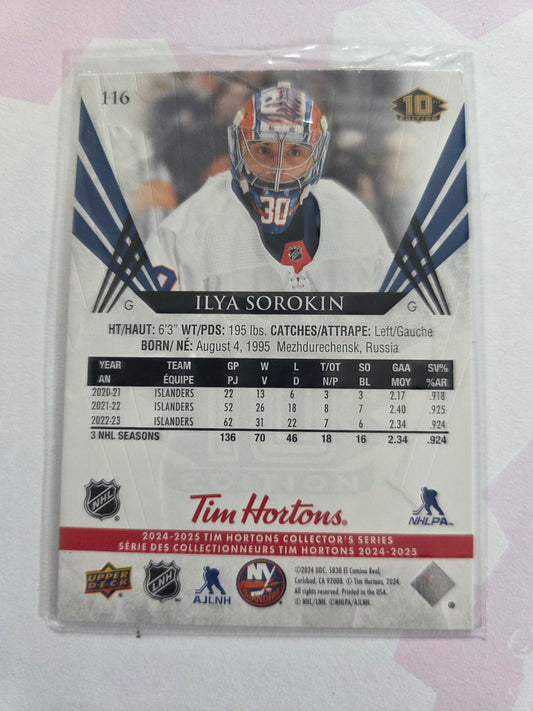 Ilya Sorokin Upper Deck 10th Edition #116 [New York Islanders]