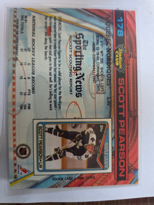 Scott Pearson Topps Stadium Club #178 [Quebec Nordiques]