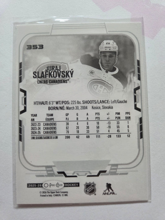 Juraj Slafkovsky O-Pee-Chee Hockey #353 [Montreal Canadians]