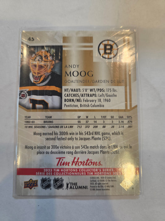 Andy Moog Tim Hortons Upper Deck #45 [Boston Bruins]