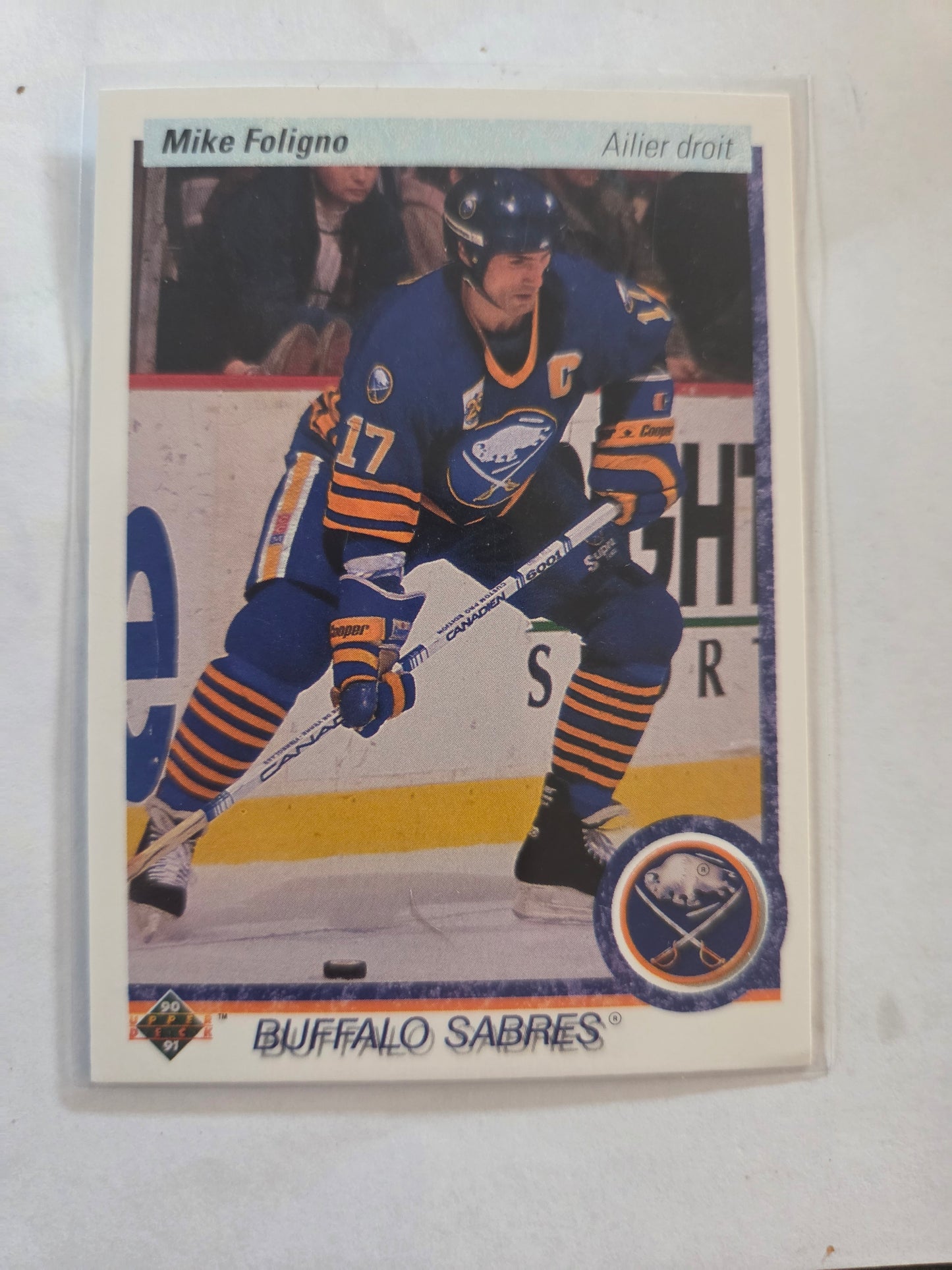 Mike Foligno 90/91 Upper Deck #378 [Buffalo Sabres]