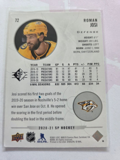 Roman Josi SP Hockey #72 [Nashville Predators]