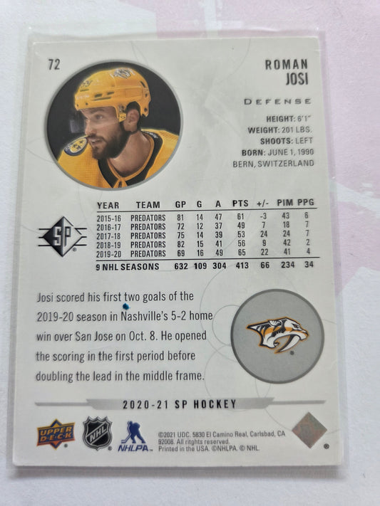 Roman Josi SP Hockey #72 [Nashville Predators]