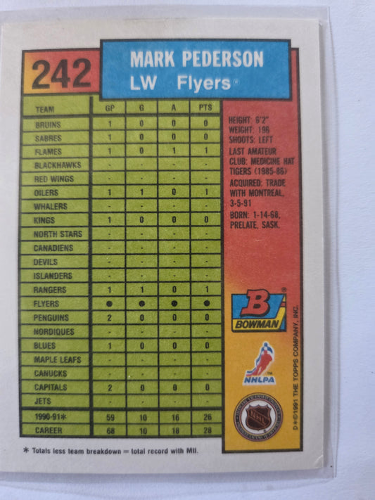 Mark Pederson Bowman #242 [Philadelphia Flyers]