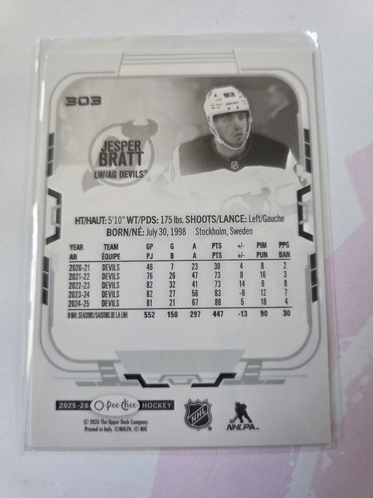Jesper Bratt O-Pee-Chee Hockey #303 [New Jersey Devils]