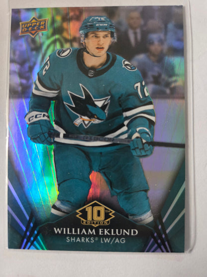William Eklund Upper Deck 10th Edition #112 [San Jose Sharks]