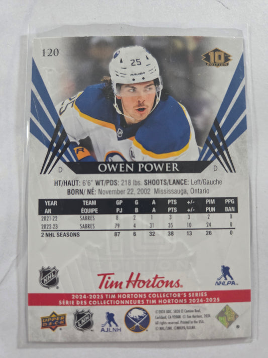 Owen Power Upper Deck 10th Edition #120 [Buffalo Sabres]