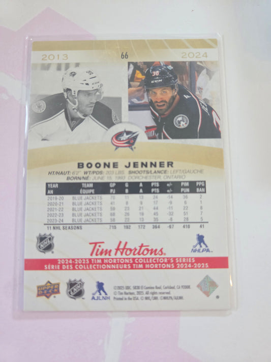 Boone Jenner Tim Hortons Upper Deck #66 [Columbus Blue Jackets]