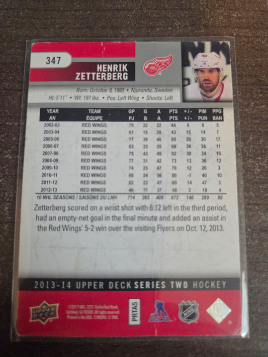 Henrik Zetterberg Upper Deck Series Two Hockey #347 [Detroit Red Wings]