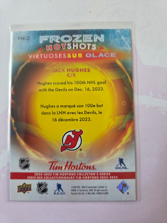 Jack Hughes Upper Deck Frozen Hot Shots [New Jersey Devils]