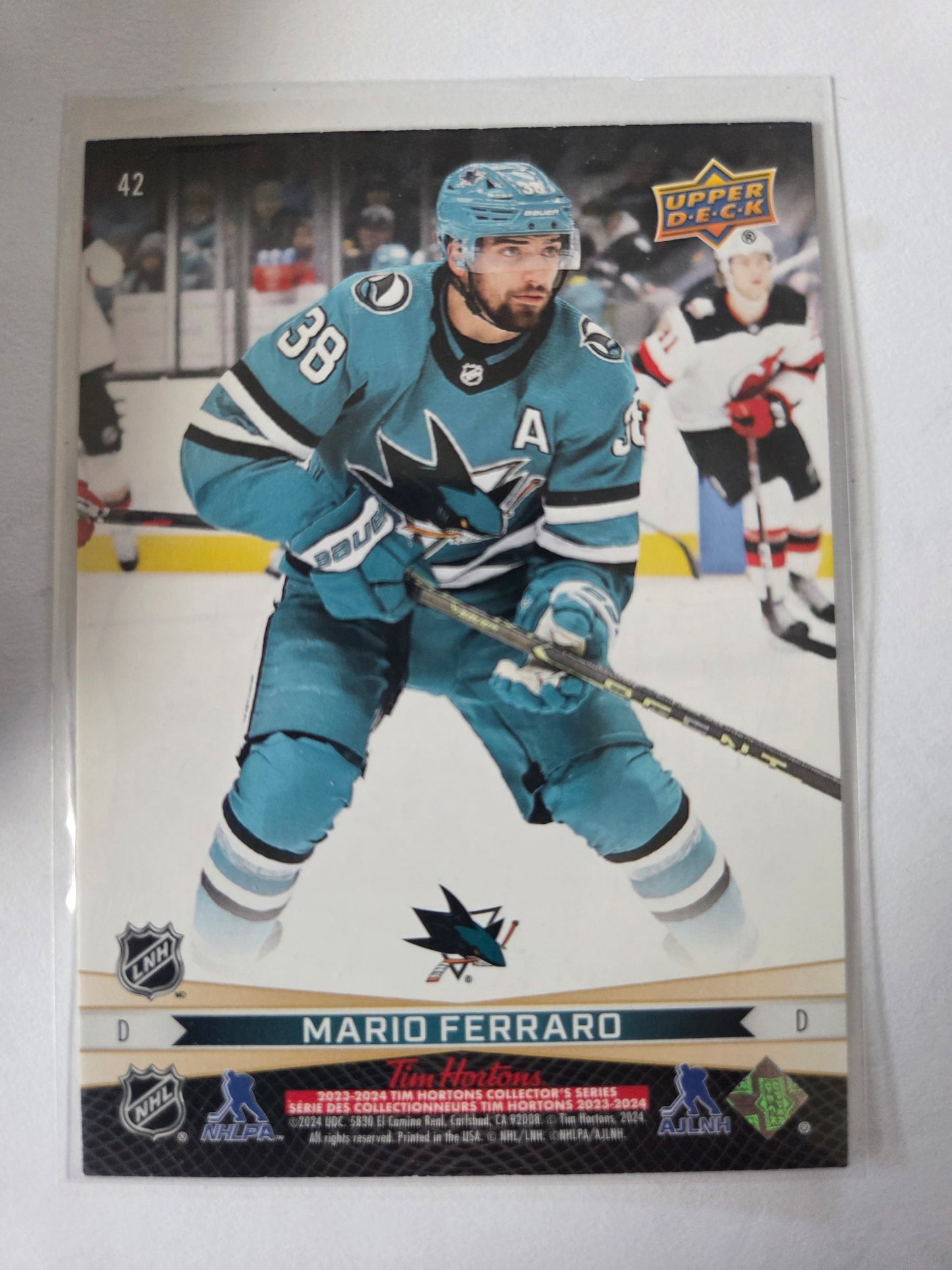 Logan Couture/Mario Ferraro Upper Deck Tim Hortons #42 [San Jose Sharks]
