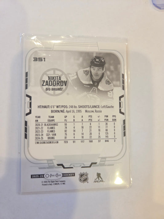 Nikita Zadorov O-Pee-Chee Hockey #351 [Boston Bruins]