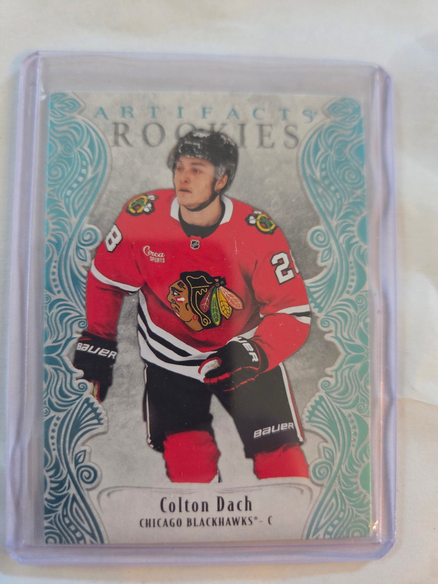 Colton Dach Sky Blue Artifacts Hockey Artifacts Rookies #172 [Chicago Blackhawks]