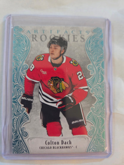 Colton Dach Sky Blue Artifacts Hockey Artifacts Rookies #172 [Chicago Blackhawks]