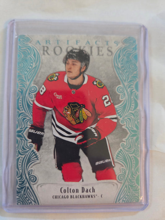 Colton Dach Sky Blue Artifacts Hockey Artifacts Rookies #172 [Chicago Blackhawks]