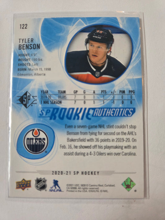 Tyler Benson Blue SP Hockey #122 [Edmonton Oilers]