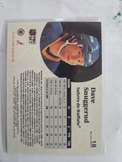 Dave Snuggerud French NHL Pro Set #18 [Buffalo Sabres]