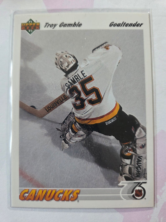 Troy Gamble 91-92 Score #120 [Vancouver Canucks]