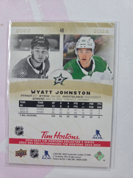 Wyatt Johnston Upper Deck Tim Hortons #48 [Dallas Stars]