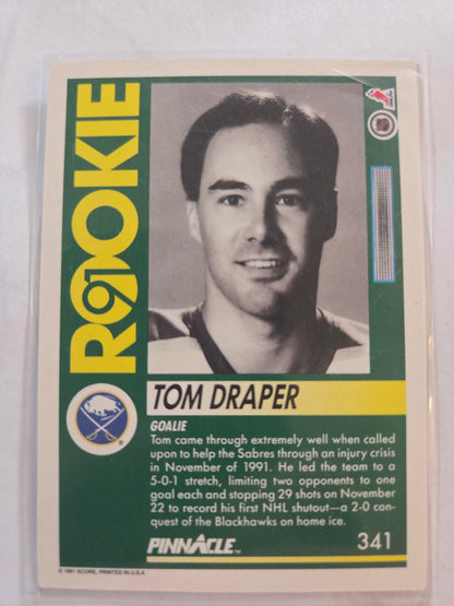 Tom Draper Pinnacle 91/92 Rookie #341 [Buffalo Sabres]