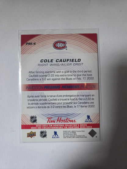 Cole Caufield Upper Deck Inmotion Phenoms [Montreal Canadians]
