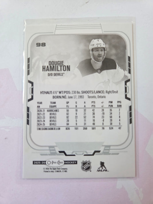 Dougie Hamilton O-Pee-Chee Hockey #98 [New Jersey Devils]