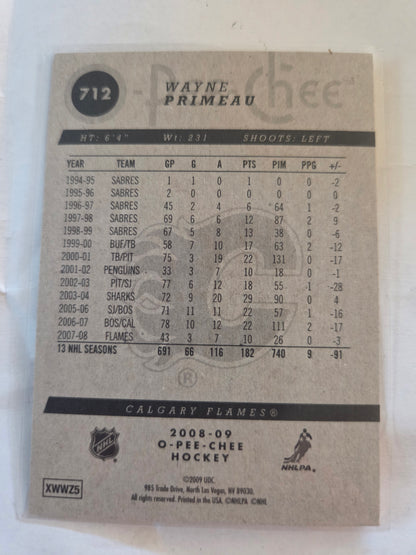Wayne Primeau O-Pee-Chee Hockey #712 [Calgary Flames]