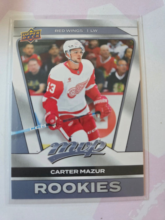 Carter Mazur Upper Deck MVP Hockey Rookies #242 [Detroit Red Wings]