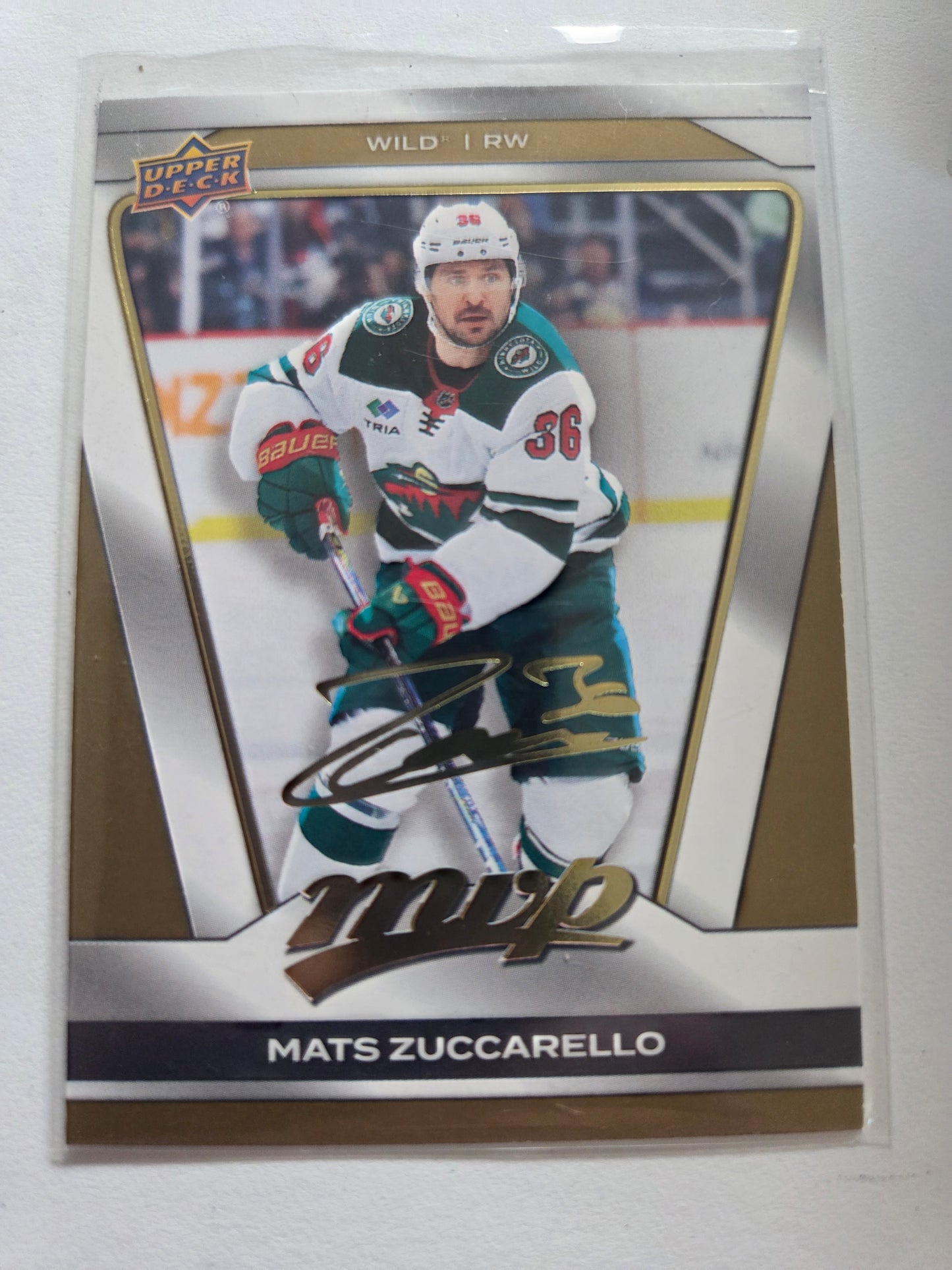Mats Zuccarelle Upper Deck MVP Hockey Signed Gold Script #159 [Minnesota Wild]