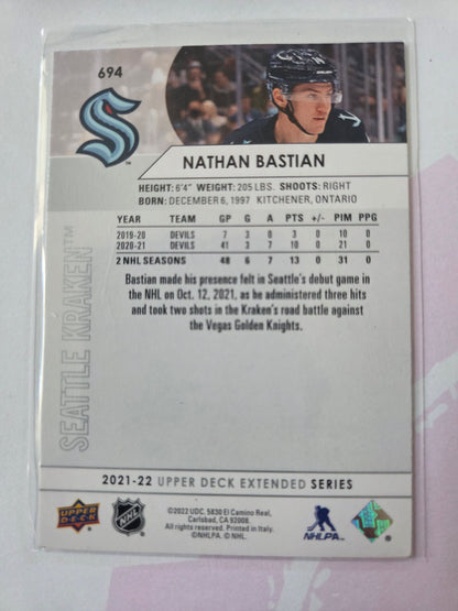 Nathan Bastian Upper Deck Extended Series #694 [Seattle Kraken]