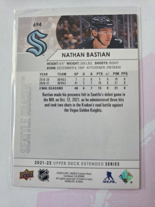 Nathan Bastian Upper Deck Extended Series #694 [Seattle Kraken]