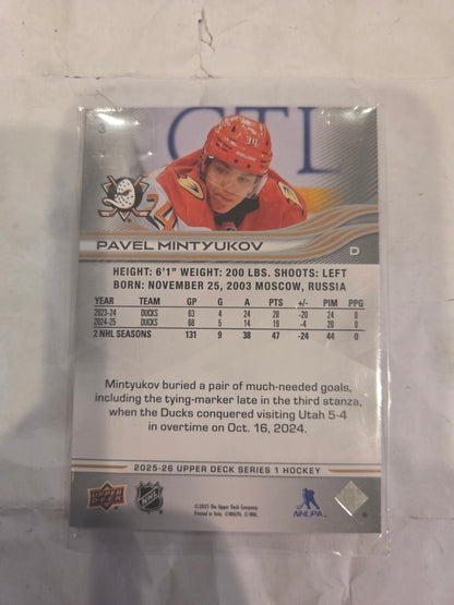 Pavel Mintyukov Upper Deck Series 1 #3 [Anaheim Ducks]