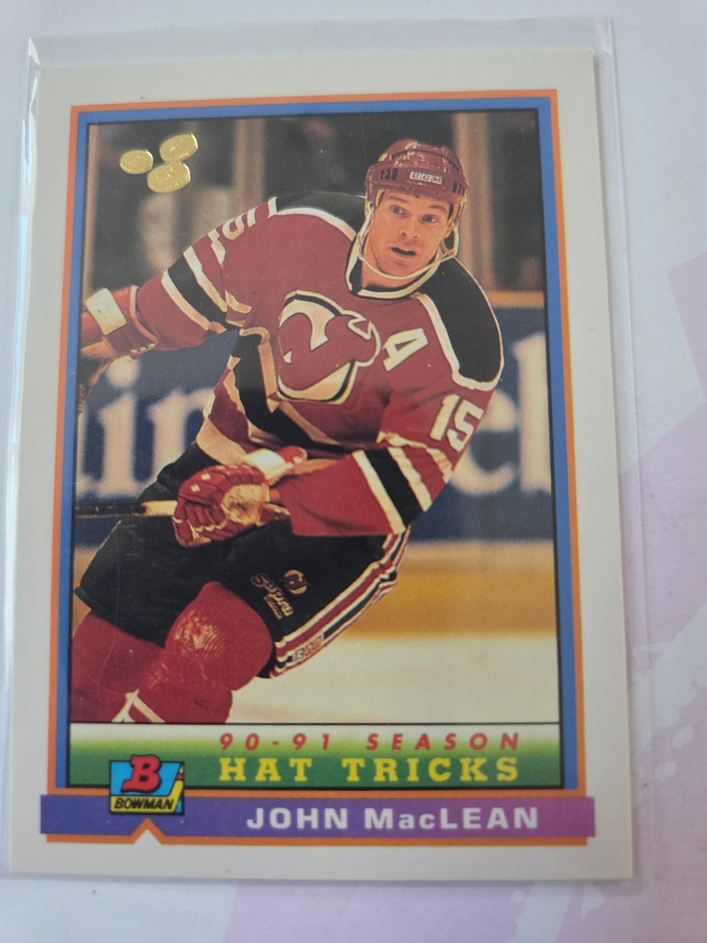 John MacLean Bowman 90-91 Season Hat Trick #272 [New Jersey Devils]