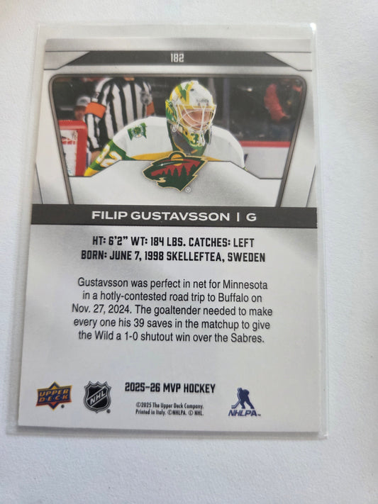 Filip Gustavsson Upper Deck MVP Hockey #182 [Minnesota Wild]