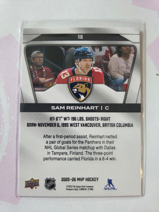 Sam Reinhart Upper Deck MVP Hockey #118 [Florida Panthers]