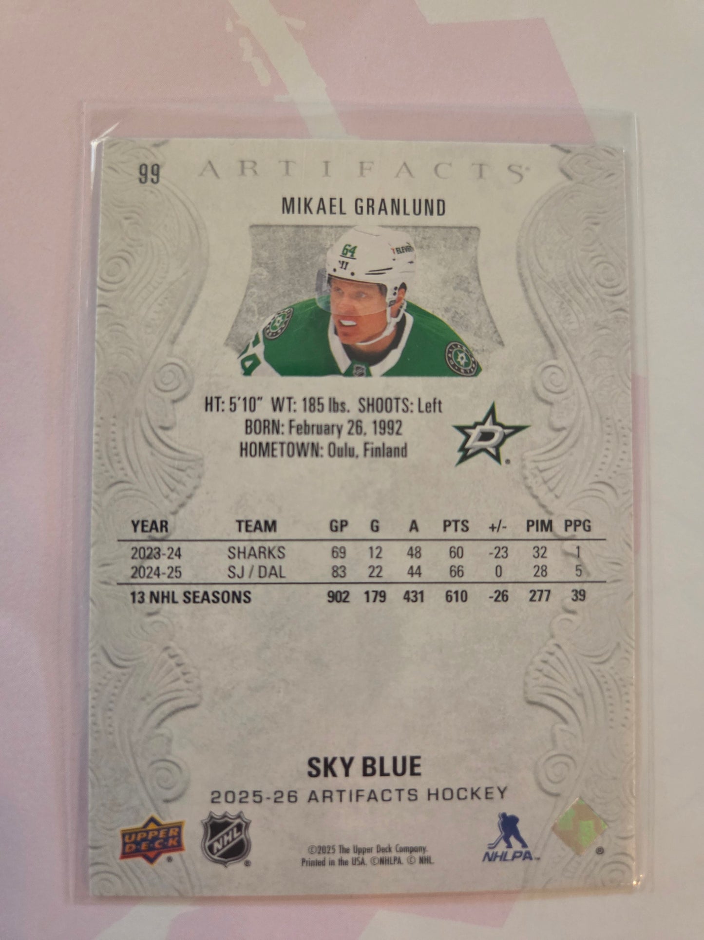 Mikael Granlund Sky Blue Artifacts Hockey #99 [Dallas Stars]