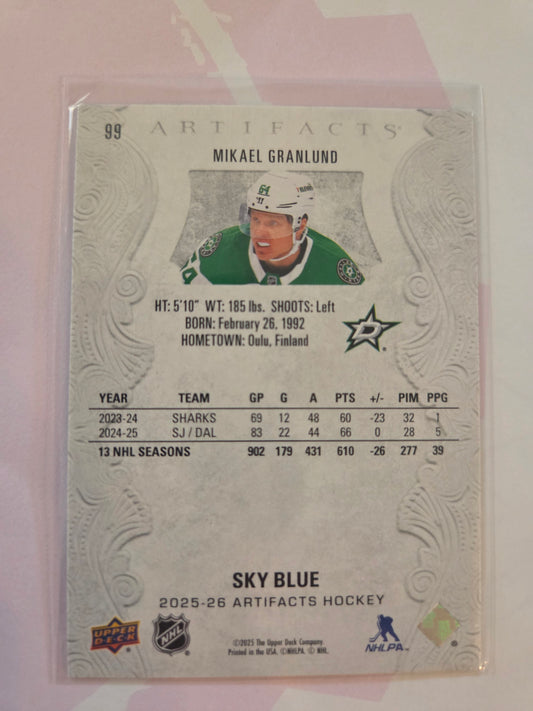 Mikael Granlund Sky Blue Artifacts Hockey #99 [Dallas Stars]