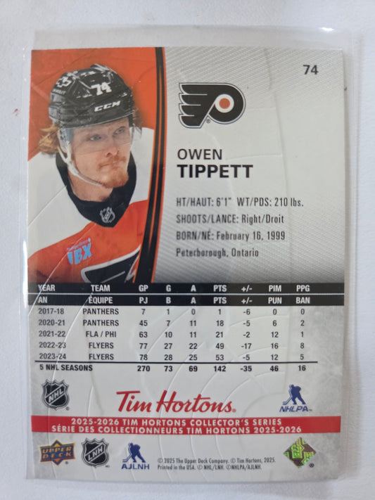 Owen Tippett Tim Hortons Upper Deck #74 [Philadelphia Flyers]