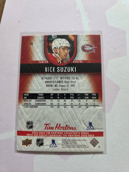 Nick Suzuki Upper Deck Tim Hortons #14 [Montreal Canadians]