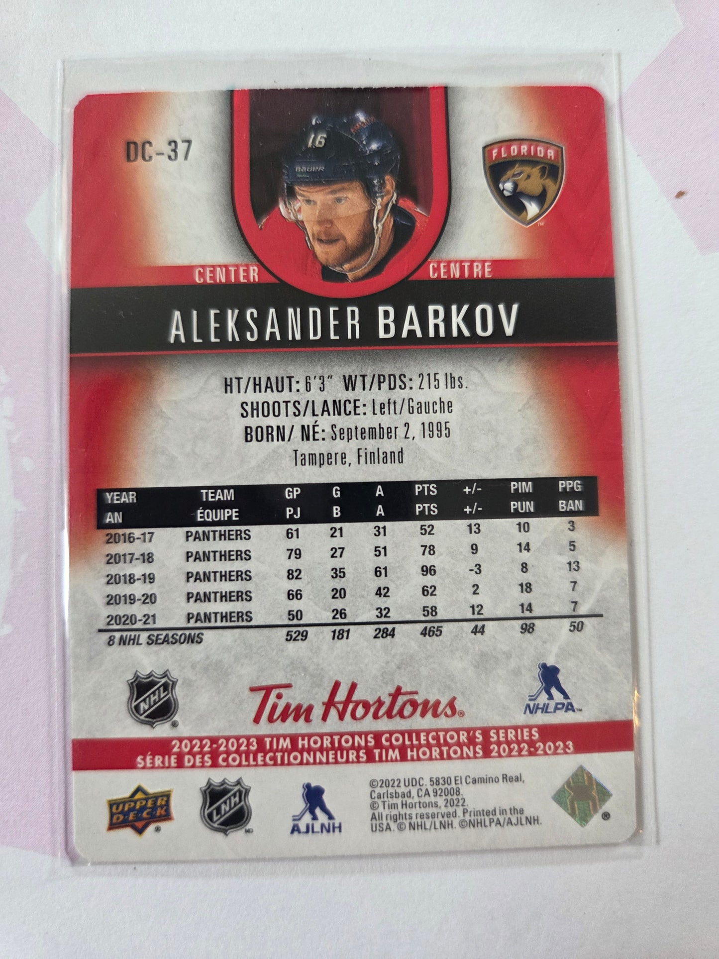 Aleksander Barkov Upper Deck Tim Hortons [Florida Panthers]
