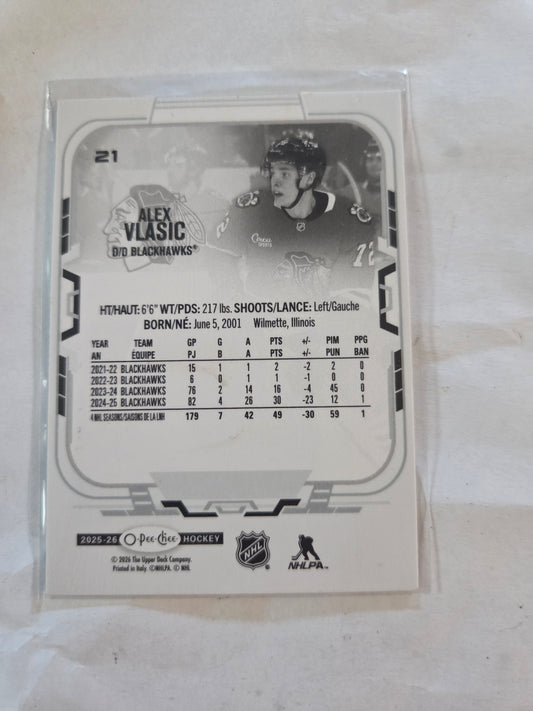 Alex Vlasic O-Pee-Chee Hockey #21 [Chicago Blackhawks]