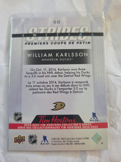 William Karlsson Upper Deck Initail Strides [Anaheim Ducks]