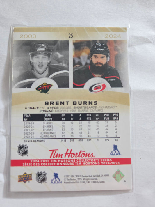 Brent Burns Tim Hortons Upper Deck #25 [Carolina Hurricanes]