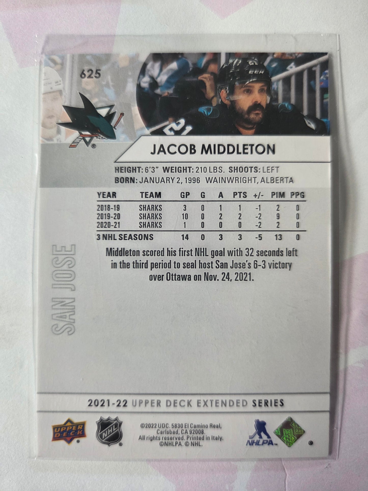 Jacob Middleton Upper Deck Extended Series #625