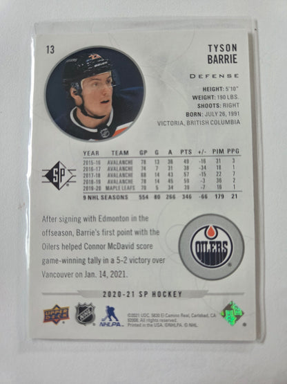 Tyson Barrie SP Hockey #13 [Edmonton Oilers]