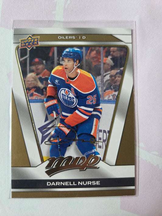 Darnell Nurse Gold Script Signed MVP Hockey #122 [Edmonton Oilers]